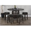 Home Square 5-Piece Set with Table and 4 Backless Swivel Barstools
