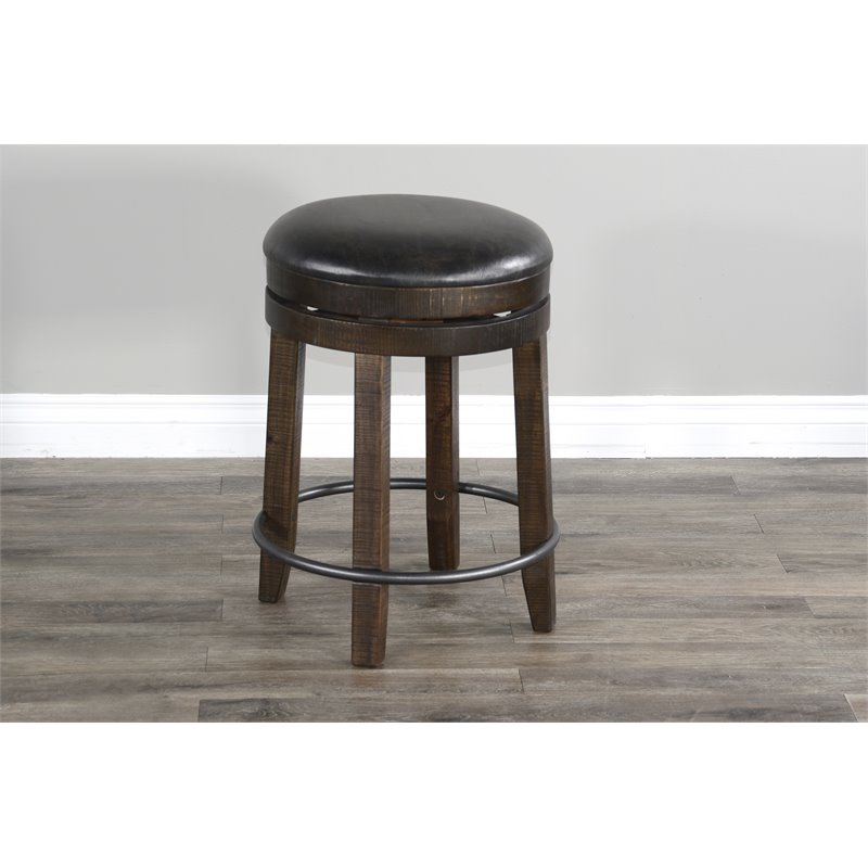 Home Square 5-Piece Set with Table and 4 Backless Swivel Barstools