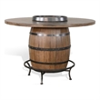 Home Square 5-Piece Set with Pub Table and 4 Backless Swivel Stools