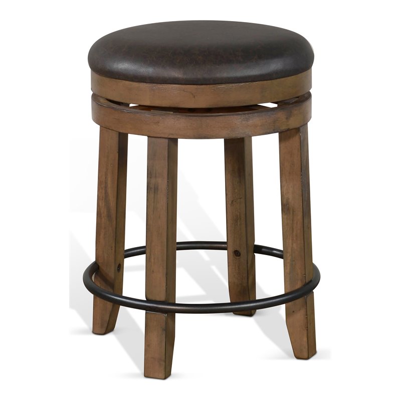 Home Square 5-Piece Set with Pub Table and 4 Backless Swivel Stools
