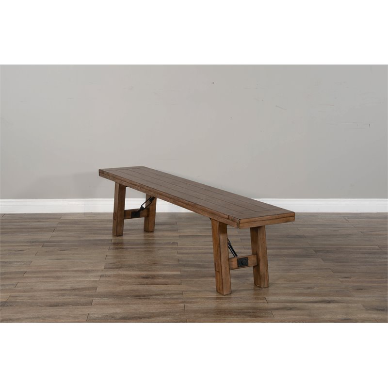 Home Square 3-Piece Set with Dining Table and 2 Benches in Taupe Brown