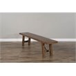 Home Square 3-Piece Set with Dining Table and 2 Benches in Taupe Brown