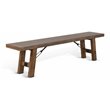 Home Square 3-Piece Set with Dining Table and 2 Benches in Taupe Brown