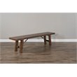 Home Square 3-Piece Set with Dining Table and 2 Benches in Taupe Brown