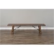 Home Square 3-Piece Set with Dining Table and 2 Benches in Taupe Brown