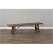 Home Square 3-Piece Set with Dining Table and 2 Benches in Taupe Brown