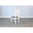 Home Square 7-Piece Set with Dining Table and 6 Ladderback Chairs in White