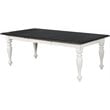 Home Square 7-Piece Set with Dining Table and 6 Ladderback Chairs in White