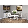 Home Square 7-Piece Set with Dining Table and 6 Ladderback Chairs