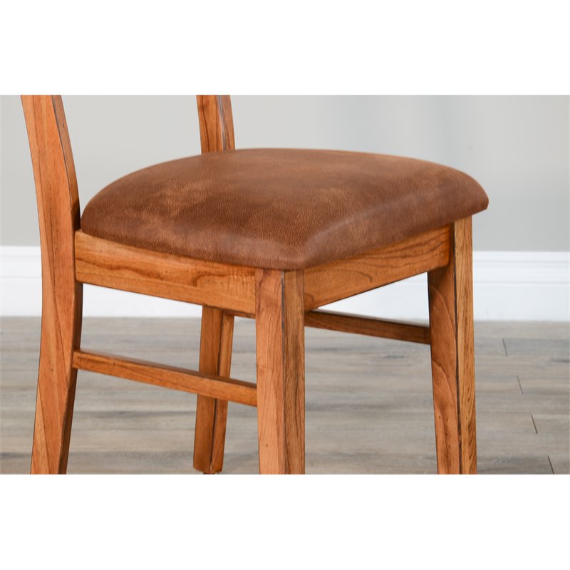 Home Square 3-Piece Set with Mindi Wood Table and 2 Ladderback Chairs