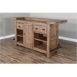 Home Square 4-Piece Set with Bar Unit & Hutch & 2 Backless Stools