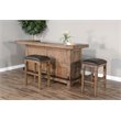 Home Square 4-Piece Set with Bar Unit & Hutch & 2 Backless Stools