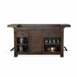 Home Square 4-Piece Set with Bar Unit & Hutch & 2 Ladderback Barstools