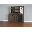 Home Square 4-Piece Set with Bar Unit & Hutch & 2 Ladderback Barstools