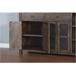 Home Square 4-Piece Set with Bar Unit & Hutch & 2 Ladderback Barstools