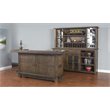 Home Square 4-Piece Set with Bar Unit & Hutch & 2 Ladderback Barstools