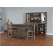 Home Square 9-Piece Set with Table & 4 Chairs & Bar Unit & Hutch & 2 Barstools