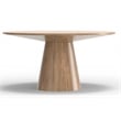 Home Square 5-Piece Set with Pedestal Table and 4 Dining Chairs in Natural