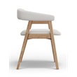 Home Square 5-Piece Set with Pedestal Table and 4 Dining Chairs in Natural