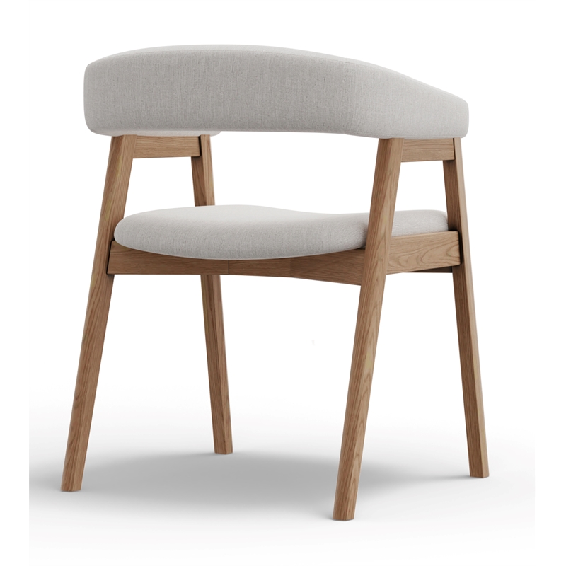 Home Square 5-Piece Set with Pedestal Table and 4 Dining Chairs in Natural