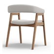Home Square 5-Piece Set with Pedestal Table and 4 Dining Chairs in Natural