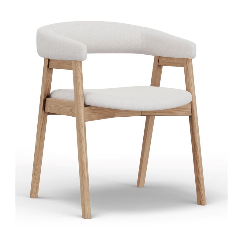 Home Square 5-Piece Set with Pedestal Table and 4 Dining Chairs in Natural