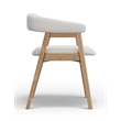 Home Square 5-Piece Set with Pedestal Table and 4 Dining Chairs in Natural