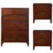 Home Square 3-Piece Set with 6 Drawer Chest and 2 Nightstands in Cappuccino