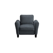 Home Square 2-Piece Set with Accent Chair and Loveseat in Dark Gray