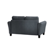 Home Square 2-Piece Set with Accent Chair and Loveseat in Dark Gray