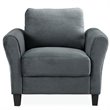 Home Square 2-Piece Set with Accent Chair and Loveseat in Dark Gray