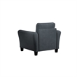 Home Square 2-Piece Set with Accent Chair and Loveseat in Dark Gray