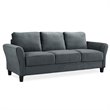 Home Square 2-Piece Set with Accent Chair and Sofa in Dark Gray