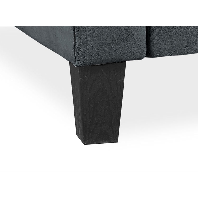 Home Square 2-Piece Set with Accent Chair and Sofa in Dark Gray