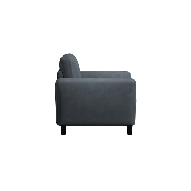 Home Square 2-Piece Set with Accent Chair and Sofa in Dark Gray