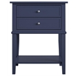 Home Square Traditional Engineered Wood Accent Tables in Navy - Set of 2