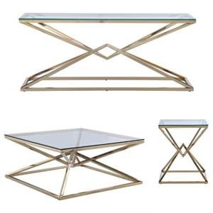 Home Square 3-Piece Set with Cocktail Table & Lamp Table & Sofa Table