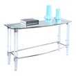 Home Square 3-Piece Set with Round Table & Lamp Table & Sofa Table in Clear