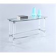 Home Square 3-Piece Set with Round Table & Lamp Table & Sofa Table in Clear