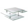 Home Square 2-Piece Set with Motion Cocktail Table & Lamp Table in Clear