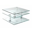Home Square 2-Piece Set with Motion Cocktail Table & Lamp Table in Clear