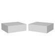 Home Square Engineered Wood Nightstand in White Finish - Set of 2