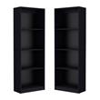 Home Square Engineered Wood Bookcase in Black Finish - Set of 2