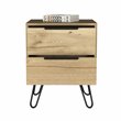 Home Square 2-Piece Set with 3 Drawers Dresser and Nightstand in Light Oak