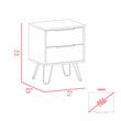 Home Square 2-Piece Set with 4 Drawers Dresser and Nightstand in Light Oak