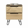 Home Square 2-Piece Set with 4 Drawers Dresser and Nightstand in Light Oak