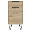 Home Square 2-Piece Set with 3 Drawers Dresser & Nightstand in Black