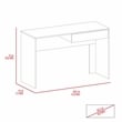 Home Square 2-Piece Set with Writing Desk and 4 Shelves Bookcase in Black