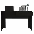 Home Square 2-Piece Set with Writing Desk and 4 Shelves Bookcase in Black