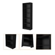 Home Square 2-Piece Set with Writing Desk and 4 Shelves Bookcase in Black